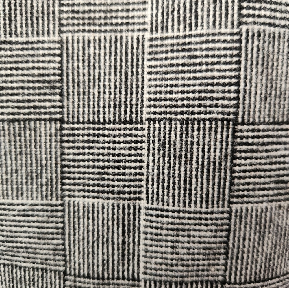 Vintage E.H. Woods Straight Pencil Skirt Women's Plaid Wool Blend Black White 12 - Picture 5 of 8
